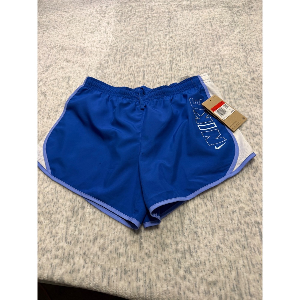 Nike Kids Royal Blue Running Shorts with White Logo Trim Dri-FIT NWT